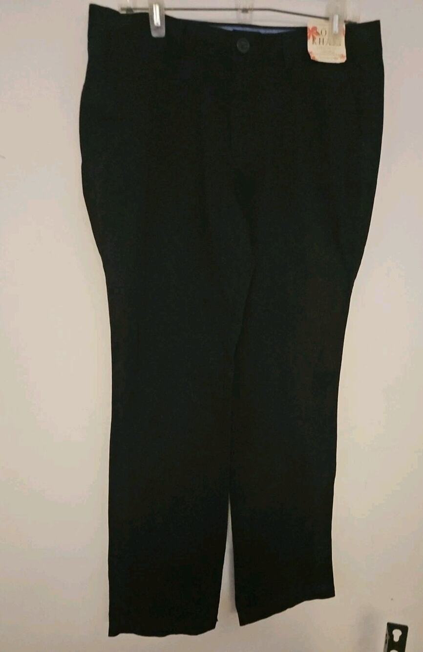 Dockers Soft Khaki Pants Women’s 12M Black Straight Leg Comfy Casual